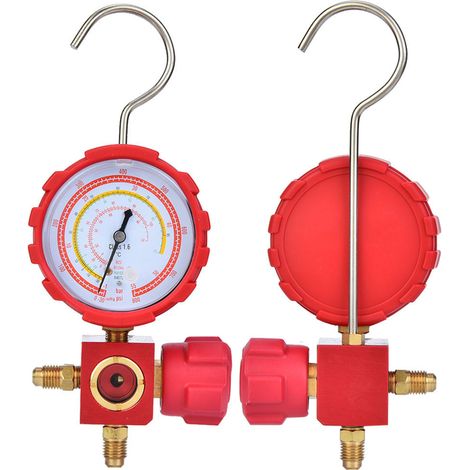 Manometer für Klimaanlagen, Hochdruck-Klimaanlagen und Kältetechnik, mit Schauglas G1/4 (1/5)