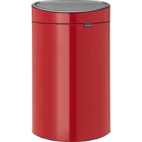 Touch Bin Poubelle unie Acier Inoxydable/Plastique Passion Rouge 30,2 x 43,5 x 76,5 cm 40 L (1/5)