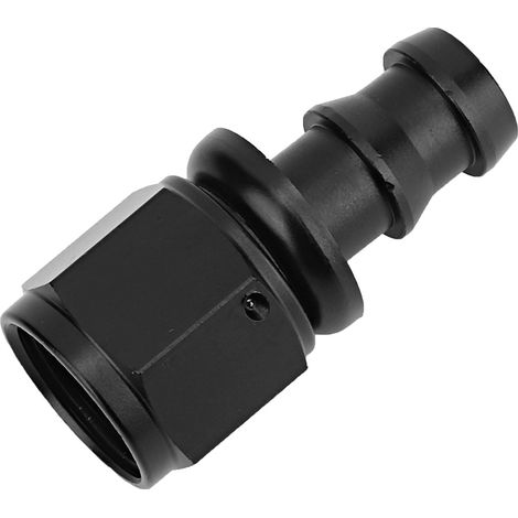 Raccord Droite Push-Lock An-8 - Aluminium T-6061 Noir - Pour Huile Carburant Gaz - Lot De 1 (1/5)
