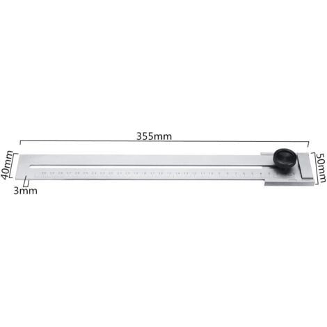 Jauge de marquage de coupe de vis 0-200 mm/0-250 mm/0-300 mm pour le travail du bois, la mesure de l'acier au carbone, outil de jaugeage de 0.1 m (1/4)