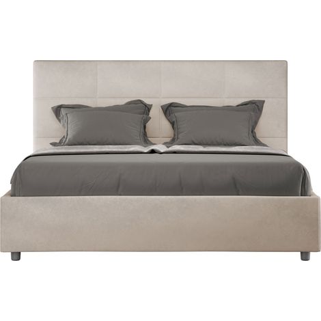 Letto Matrimoniale 160x210 cm con Rete Mika Sabbia (1/4)