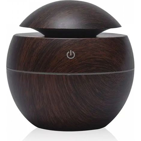 Herzberg humidificador de aire difusor de aceites aromaticos madera oscura