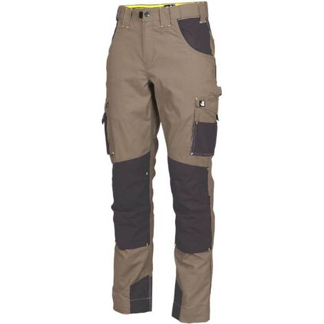 Pantalon de Travail Adam - Taille 40 - Brun/Anthracite - Résistant et Confortable - D-Work
