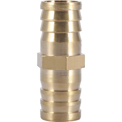 Raccord en Laiton à Double Sortie Droite pour Tuyaux 6-20mm avec Embouts Barbelés (1/5)