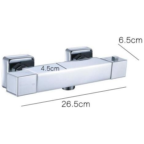 Mitigeur Douche thermostatique, avec Bouton Sécurisé à 38°C Robinet douche Thermostatique,Mitigeur Thermostatique pour Douche-Chromé (1/5)