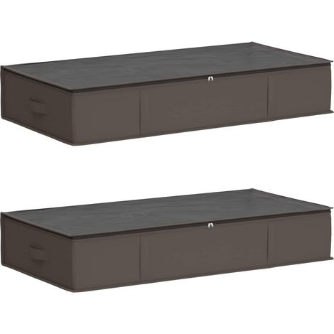 Storage Box with Transparent Top Window 2 pcs Non-woven fabric vidaXL