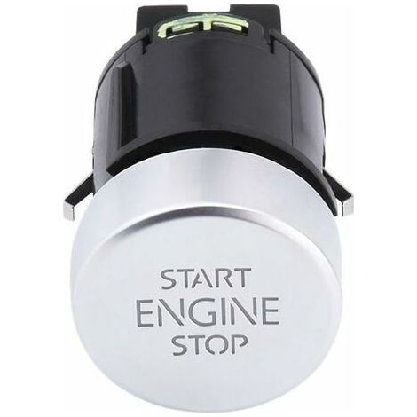 Interrupteur à bouton-poussoir pour Tiguan 2008-2016 et Sharan 2011-2016 – Plastique noir et argent – Démarrage et arrêt pratique (1/5)