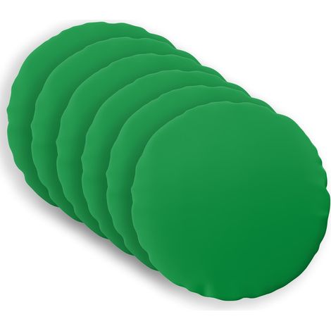 Cushion Cover 6 pcs HEERLEN Green Ø 60 cm Polyester vidaXL