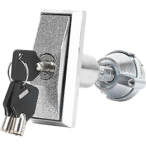 Verrou de distributeur automatique, verrou de sécurité universel en alliage de zinc avec clé pour armoire forte, distributeurs de boissons et de snacks, argenté, 1 pièce (1/4)