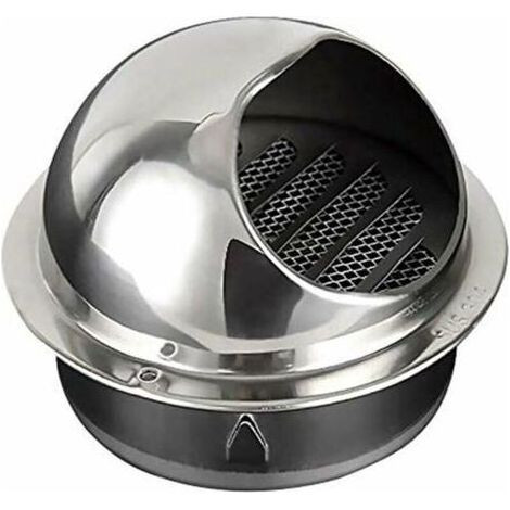 Sortie d'air murale en acier inoxydable 304 – Design sphérique anti-pluie – Moustiquaire dense – Diamètre 150mm pour évacuation efficace (1/5)