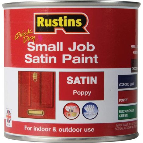 Rustins Quick Dry Satin Paint Poppy 250ml (1/3)
