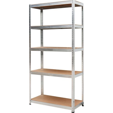 AWTOOLS REGAŁ 5 PÓŁEK 180x90x40 NOŚNOŚĆ 100kg / 3,3mm - WCISKANY SZYBKI MONTAŻ
