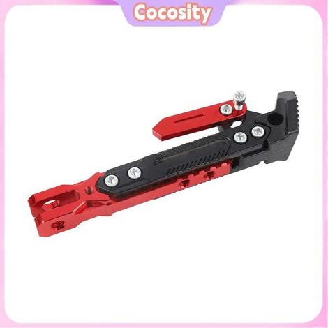 Cocosity Béquille de moto Support De Pied De Stationnement Côté Antidérapant Réglable Pour Scooter Vélo auto couvres Bleu Rouge (1/5)