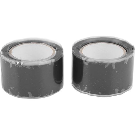 Selbstklebendes Silikonband, Isolierband, wasserdicht, Klebeband zur Reparatur von Wasserleitungen und Schläuchen, schwarz (1/5)