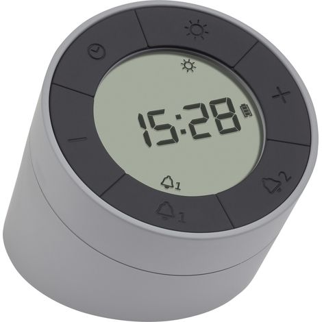 TFA Dostmann 60.2029.10 Quarz Wecker Grau, Anthrazit Alarmzeiten 2 (1/3)