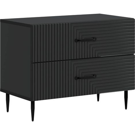 Bedside Cabinet Black 62 x 34.5 x 47.5 cm Engineered Wood vidaXL