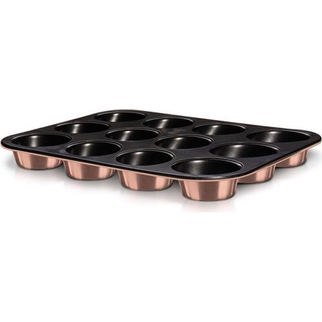 Teglia per muffin x12 BERLINGER HAUS Oro rosa metallizzato BH-6473 (1/3)