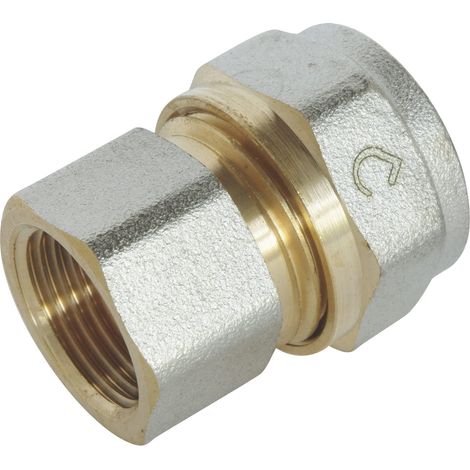 Somatherm per te -/3717-20-15 - Collegamento di compressione destra per Ø20 tubo multistrato - 15/21 femmina (1/2 ''), consente di collegare un tubo multistrato Ø20 mediante un semplice avvitatura sen (1/3)
