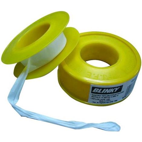 Nastro Teflon Blinky Per Filetto Alto Rotolo 10M H.Mm. 19 Cf.12Pz