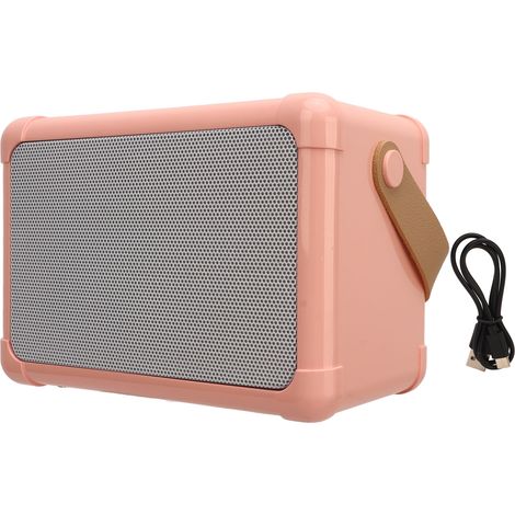 Enceinte Bluetooth HIFI avec Éclairage LED, Son Haute Fidélité, Transmission Rapide et Anti-Interférences pour Fête à la Maison, Rose sans Microphone (1/5)
