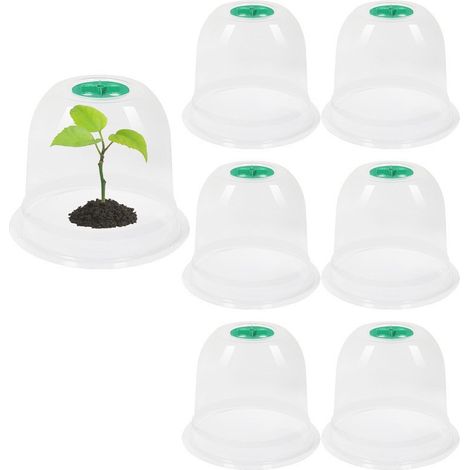 Plant protection cover with adjustable ventilation, planting cover for heat and moisture retention, nursery cover for young vegetable plants (7 pieces) (1/5)