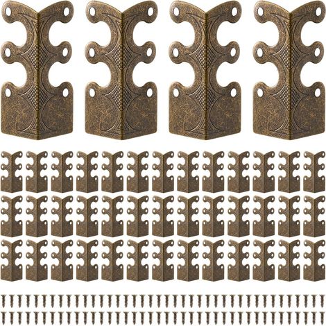 Protections d'angle de plinthe en bronze antique, bord forme L (1/5)