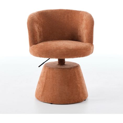 Tabouret de bar réglable en hauteur avec rotation à 360°, chaise de salle à manger ronde rembourrée en chenille moderne, siège d'appoint ergonomique pour chambre, cuisine et pub, pack unique, couleur (1/5)