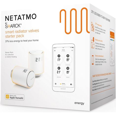 Kit Doppio Teste Termostatiche WiFi Netatmo Bianche (1/3)