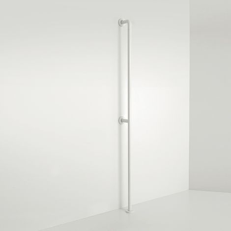 pba 01 Poignée de maintien, vertical. Montage sol/mur avec support central, nylon, 1860 mm (1/3)