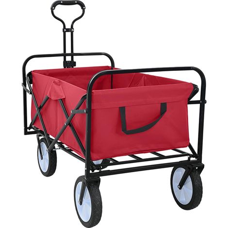 Folding Hand Trolley Manual Red 94 x 53 x 99 cm Oxford Cloth vidaXL