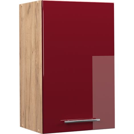 Pensile da cucina Fame-Line, Bordeaux lucido, 45 cm, Vicco