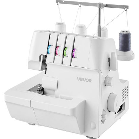 Vitesse 1200 pts/min et Finition Soignée Surjeteuse 2 3 4 Fils Machine à Coudre pour Divers Tissus et Denim 6 Couches (1/5)