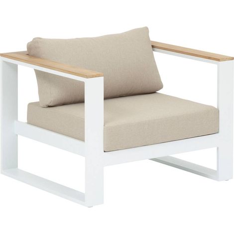 Sillón Empéria de aluminio tratado con epoxi blanco - Hespéride