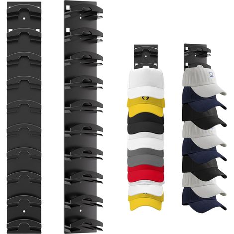 Confezione da 2 porta cappelli autoadesivi, porta cappelli con adesivo forte, porta cappelli senza trapano, porta cappellino da baseball, porta cappellino da baseball (1/5)