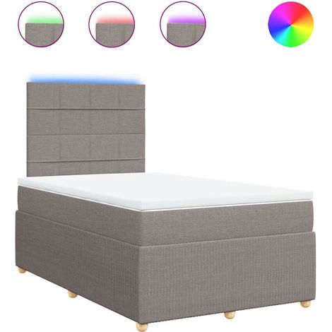 Maison Exclusive - Boxspringbett mit Matratze Taupe 120x190 cm St