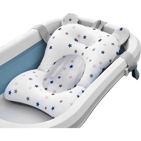 Réducteur Baignoire Bébé - 1 Unité - Tissu Doux - Support Antidérapant Universel - Bain Nouveau-né (1/5)