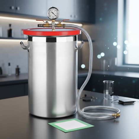 Cámara de vacío Cámara de desgasificación de acero inoxidable 280x450mm 27,7L trampa de resina cámara desgasificadora compresor