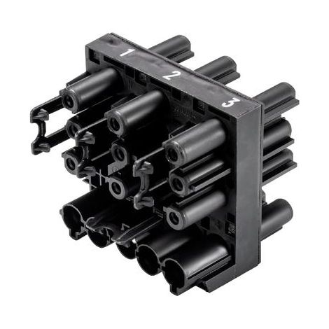 Bachmann Wieland blocco di distribuzione nero 5-poli trifase