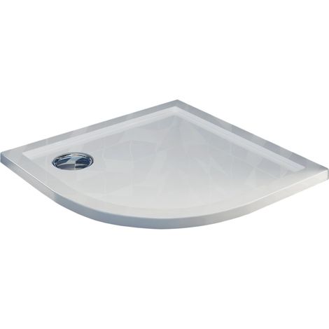 Piatto doccia in acrilico bordato bianco lucido mod. Flower 90x90x4 cm semicircolare (1/5)