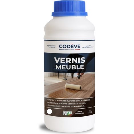 Vernis Meuble - 1 L - Codeve Bois - Pour La Protection De Votre Meuble, Table, Buffet Ou Armoire En Bois.