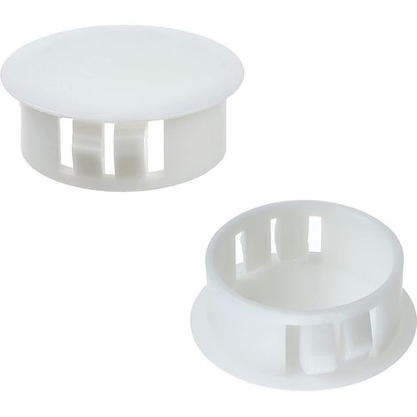 Lot de 10 bouchons de trou en plastique blanc de 25 mm (1 pouce) (1/3)