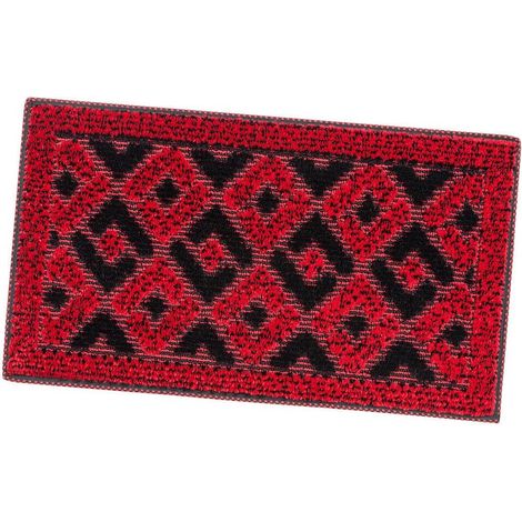 Zerbino Ingresso Asciugapassi Assorbente Antiscivolo Vellutato 100% Made In Italy Rosso - 40x70 cm