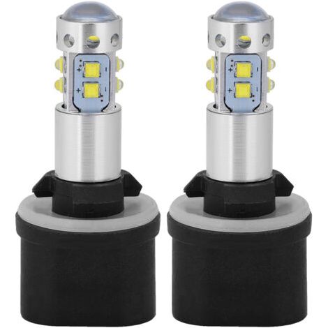 QORVA-Ampoules de phare lumineuses 2 pièces, feu antibrouillard diurne blanc, pour voiture automatique (1/5)