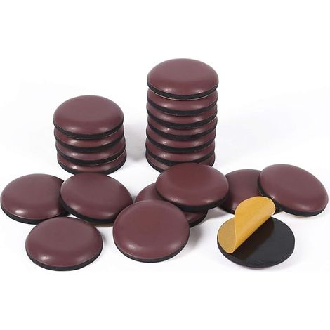 Coulissantes de meubles de bâton, 20pcs 1 pouce Teflon meubles glisse pour tapis carrelage bois dur (café) (1/5)