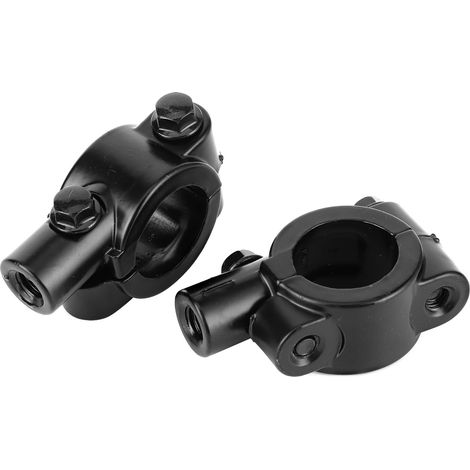 Support Miroir Rétroviseur Fixation Étrier 22mm pour Moto Tricycle, Base de Montage en Alliage, 2 Pièces, 0.87in (1/5)