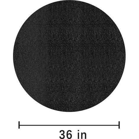 Fire Mat Fire Mat Outdoor Furnace Brazier Insulation Mat Black Round Fire Retardant 36 Inch (1/5)