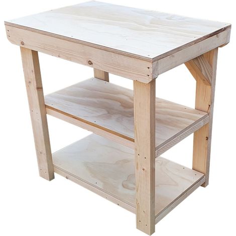 Express Workmate, Wooden Workbench Range, Toolsa 18mm,  3ft(90cm), Double shelf (1/2)