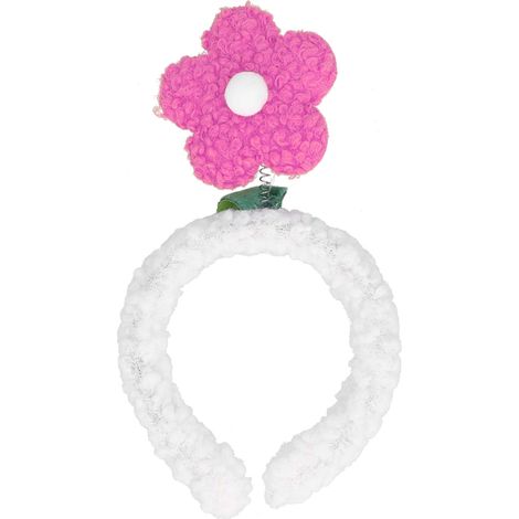 Weiches Blumenhaarband für Mädchen – Haaraccessoire zum Abschminken und für die Gesichtspflege – Rosenrot (1/5)