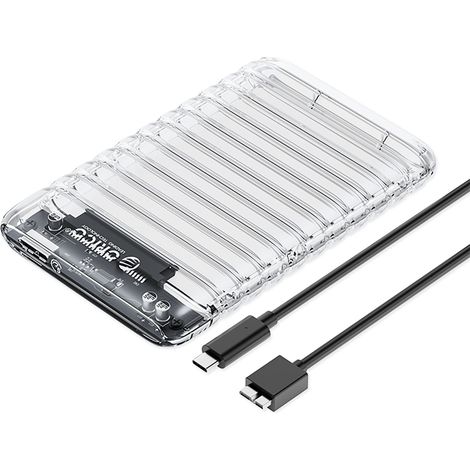 Boîtier transparent pour disque dur/SSD 2,5" 2139U3-V1, USB Micro-B 5 Gb/s (1/4)