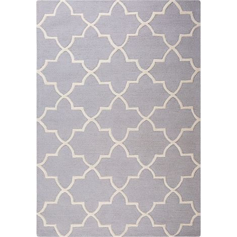 Teppich SILVAN Hellgrau 160 x 230 cm Wolle (1/5)
